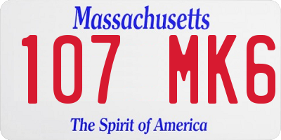 MA license plate 107MK6