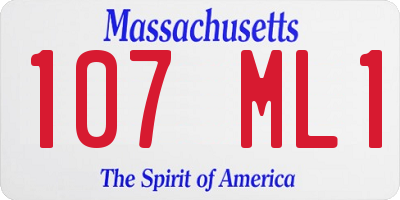 MA license plate 107ML1