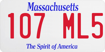 MA license plate 107ML5