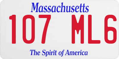 MA license plate 107ML6