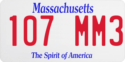 MA license plate 107MM3