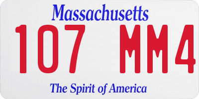 MA license plate 107MM4