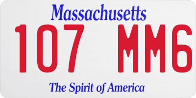 MA license plate 107MM6