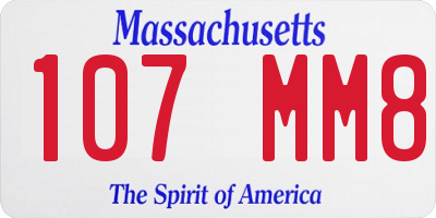 MA license plate 107MM8
