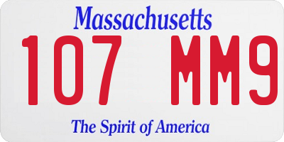 MA license plate 107MM9