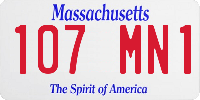 MA license plate 107MN1