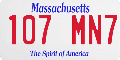MA license plate 107MN7