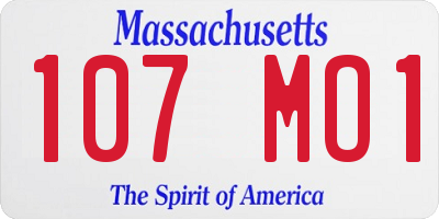 MA license plate 107MO1