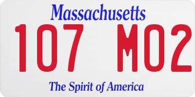 MA license plate 107MO2