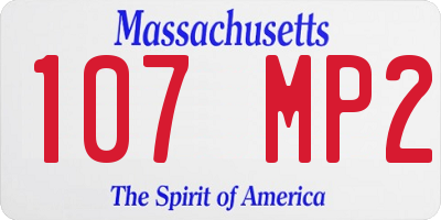 MA license plate 107MP2