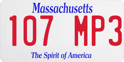 MA license plate 107MP3