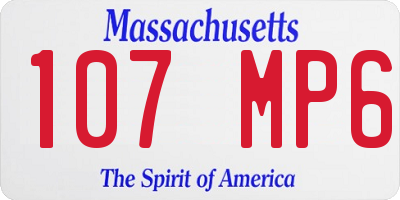 MA license plate 107MP6