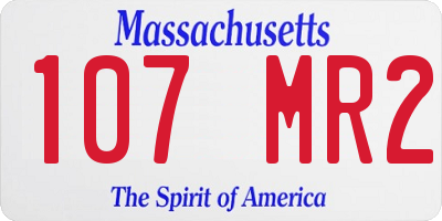MA license plate 107MR2