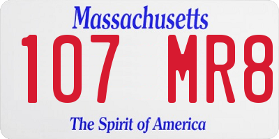 MA license plate 107MR8