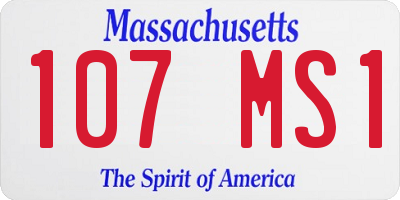MA license plate 107MS1