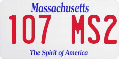 MA license plate 107MS2