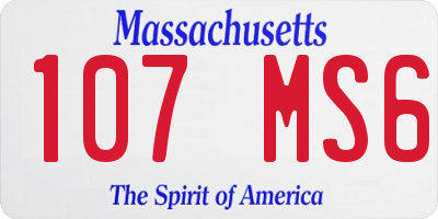 MA license plate 107MS6