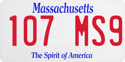 MA license plate 107MS9