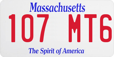 MA license plate 107MT6