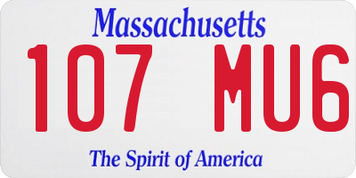 MA license plate 107MU6