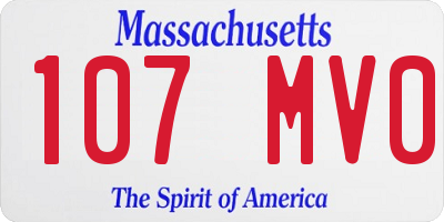 MA license plate 107MV0