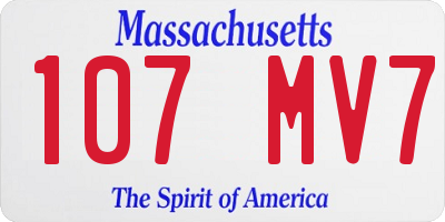 MA license plate 107MV7