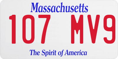 MA license plate 107MV9