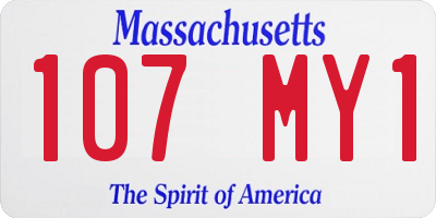 MA license plate 107MY1