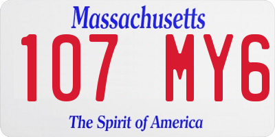 MA license plate 107MY6