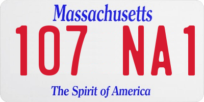 MA license plate 107NA1
