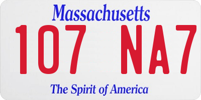 MA license plate 107NA7