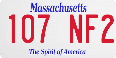 MA license plate 107NF2