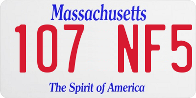 MA license plate 107NF5