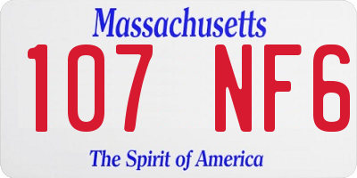 MA license plate 107NF6