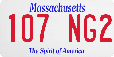 MA license plate 107NG2