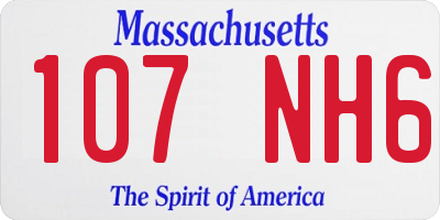 MA license plate 107NH6