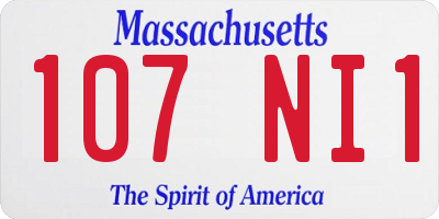 MA license plate 107NI1