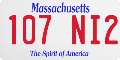 MA license plate 107NI2