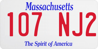 MA license plate 107NJ2