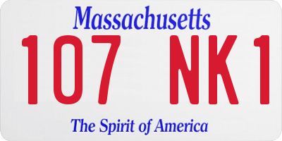 MA license plate 107NK1