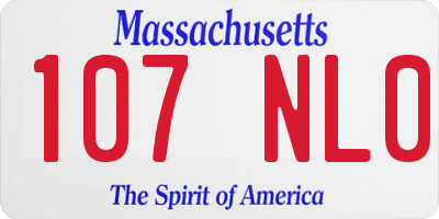 MA license plate 107NL0