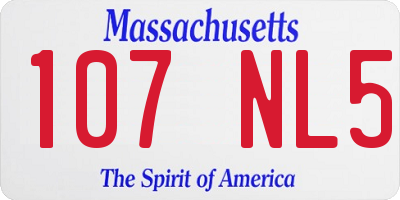 MA license plate 107NL5