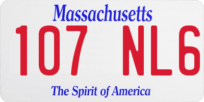 MA license plate 107NL6