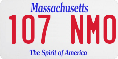 MA license plate 107NM0