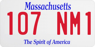 MA license plate 107NM1