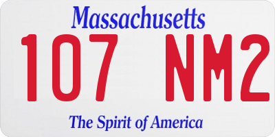 MA license plate 107NM2