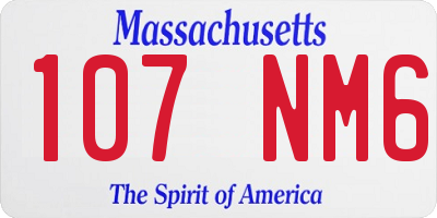 MA license plate 107NM6