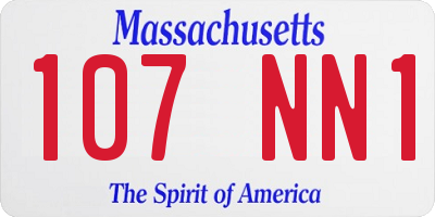 MA license plate 107NN1