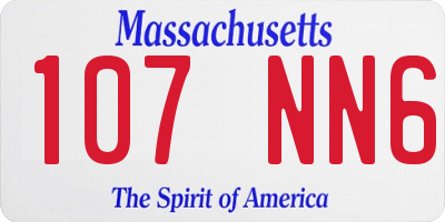 MA license plate 107NN6