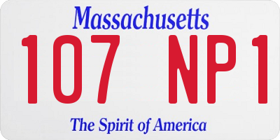 MA license plate 107NP1